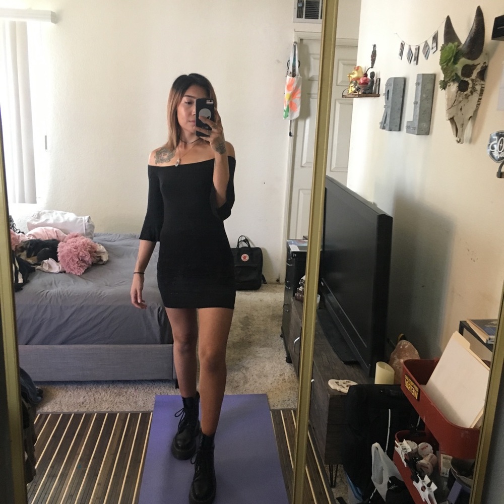 Rib knit dress